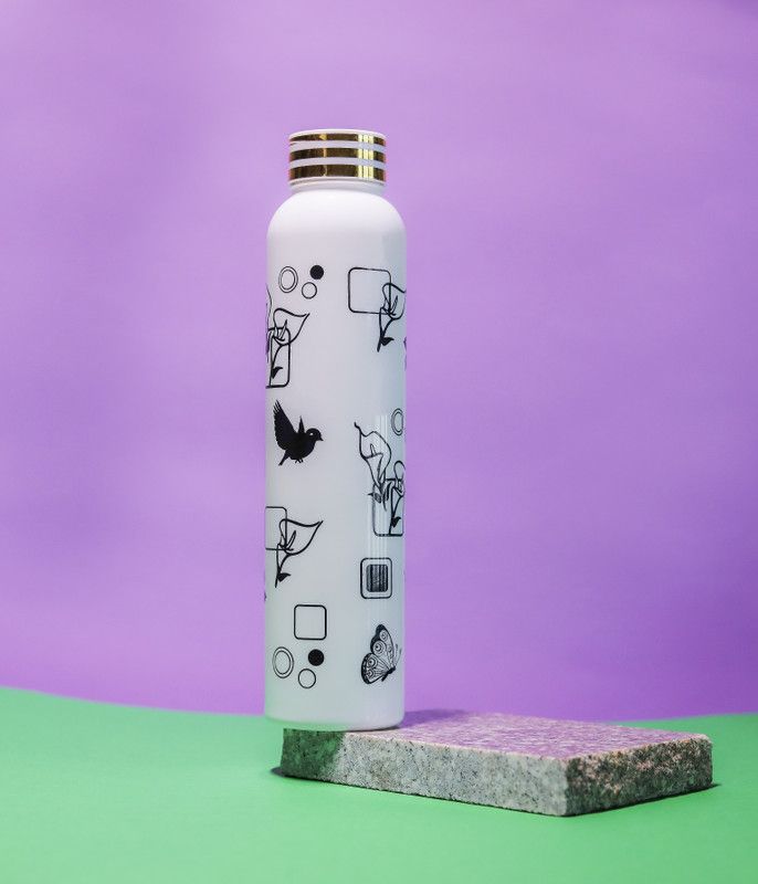 paytonhub MILKY DESIGNED WHITE 1 LITER(SET OF 1 PCS) 1000 ml Bottle  (Pack of 1, White, Plastic)
