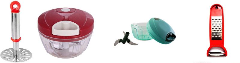 R.sons Stainless Steel Potato & Vegetable Masher | Pav Bhaji Masher 2 chopper 1 peeler and grtaer Kitchen Tool Set  (Chopper)