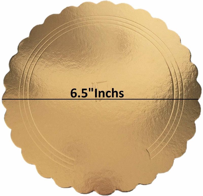 JoyGlobal CH-2036 (Pack of 10 Pieces) Paper Cake Server  (Gold, Pack of 10)