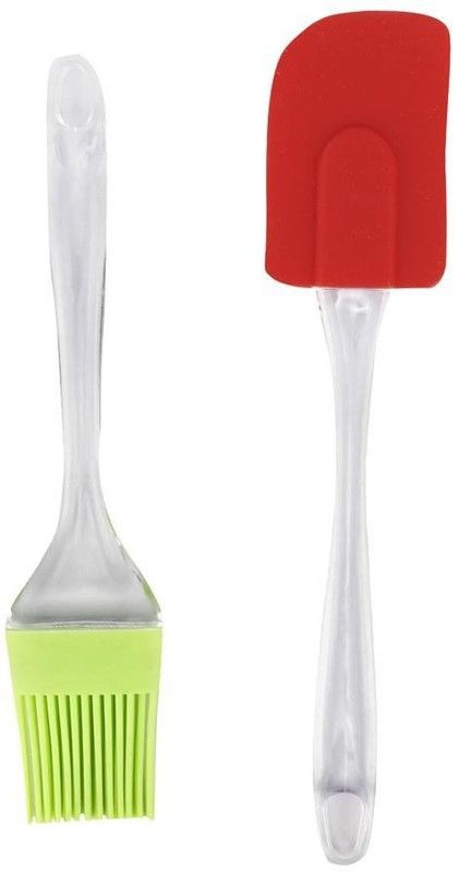 BadiWal Brush/Flat Pastry Brush/Non-Stick Cooking & Baking Flat Pastry Brush Oil Brush Kitchen Silicon Oil Tool Multicolor Kitchen Tool Set Non-Stick Spatula  (Pack of 2)