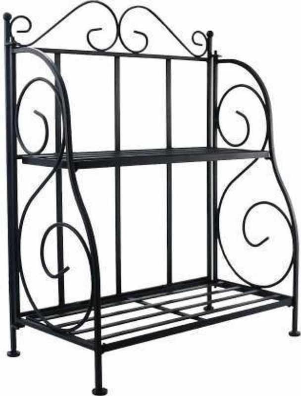 SIFU COLLECTION Containers Kitchen Rack Iron Store 2-Tier Foldable Wrought and Cast Iron Spice Shelf Rack Containers Kitchen Rack (Steel) Containers Kitchen Rack (Iron)