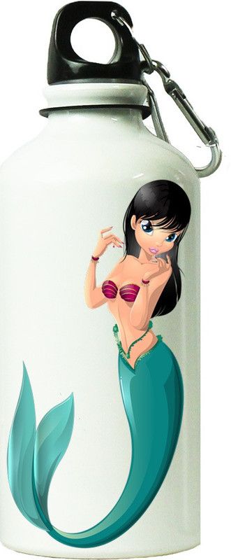 ShopBuzz Kid Mermaid Sipper Bottle 600 ml Bottle  (Pack of 1, Multicolor, Steel)