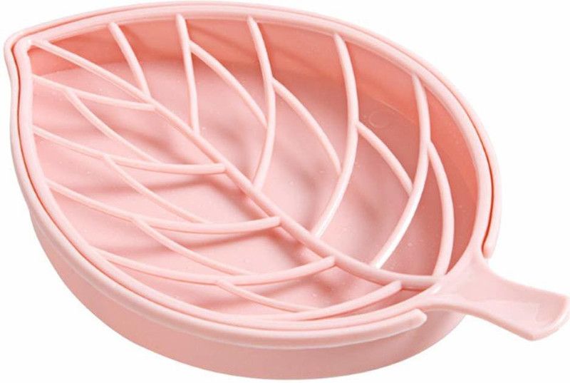 JBSE Plastic Hand Juicer JBS Enterprises Plastic Leaf Shape Double Layer Soap Box Drain Soap Dish Case Holder for Your Bathroom  (Multicolor Pack of 1)