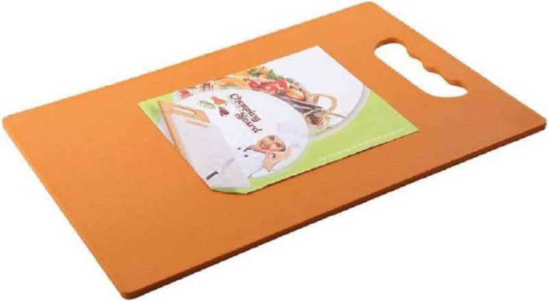 ShopiMoz Vegetable Chopping Board Plastic Cutting Board  (Orange Pack of 1 Dishwasher Safe)