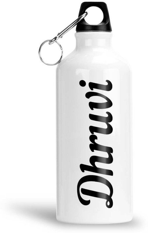 Furnish Fantasy Aluminium Water Bottle 750ml - Best Gift for Happy Birthday, Return Gift, Dhruvi 750 ml Bottle  (Pack of 1, White, Black, Aluminium)