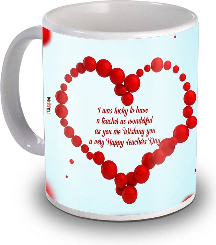 ME&YOU I Was Lucky To Have A Teacher As Wonderful Printed Coffee Ceramic Coffee Mug  (325 ml)