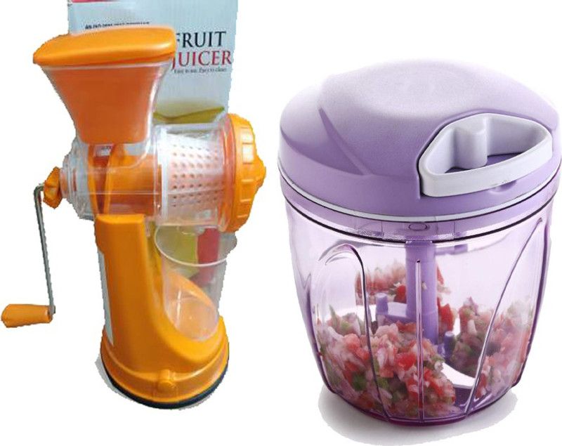 KONVEX Chopper 900 ML & Jumbo Juicer Pack of 2 Vegetable & Fruit Chopper  (Chopper 900 ML :: Jumbo Juicer :: Whisker)