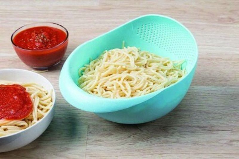 NAYASA Deco Strainer (Blue Pack of 1) Collapsible Colander  (Blue Pack of 1)