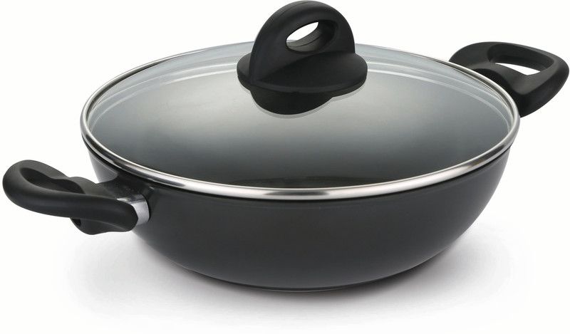 Pigeon Hard anodized cookware- titanium Kadhai 20 cm diameter with Lid 0 L capacity  (Hard Anodised, Non-stick, Induction Bottom)