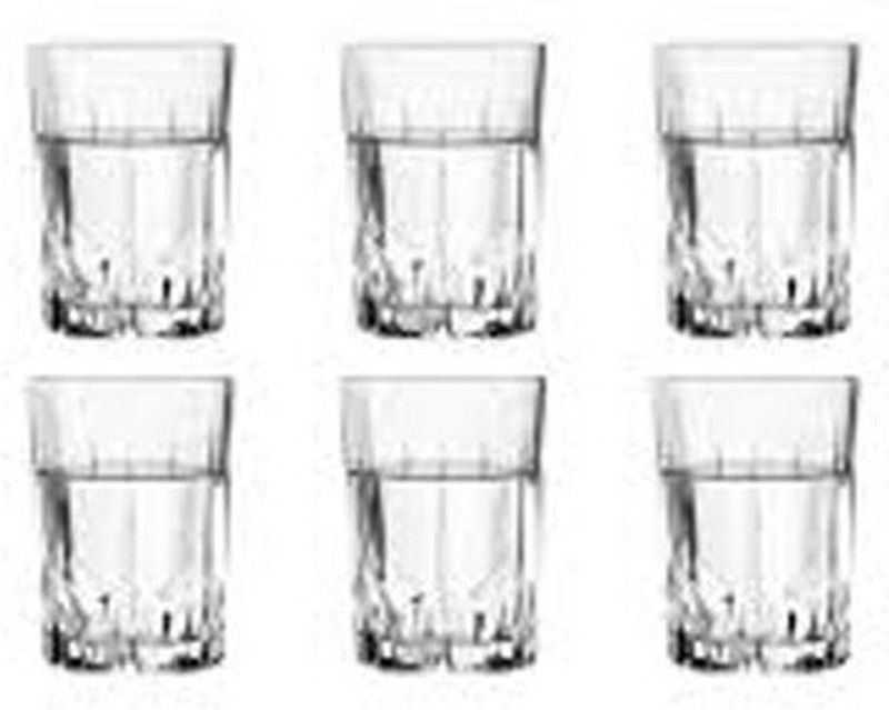 GLAMOROUS (Pack of 6) RISHAB38 Glass Set Water/Juice Glass  (250 ml, Glass, Clear)