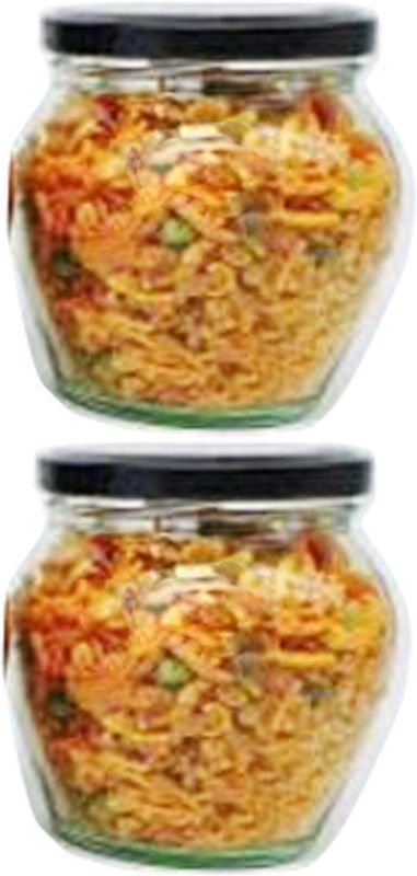 MRIYANGNI AMZN19 - 500 ml Glass Utility Container  (Pack of 2, Clear)