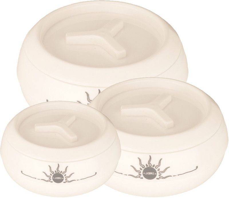 JAYPEE Teen Bhoj Pack of 3 Thermoware Casserole Set  (1200 ml, 800 ml, 600 ml)