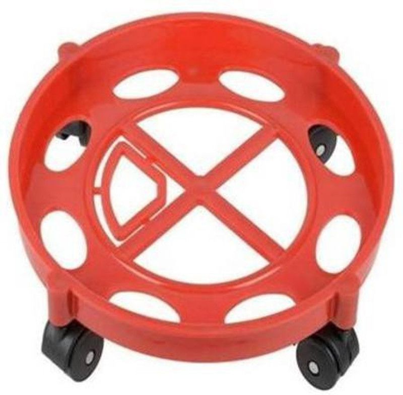 MOREL STRONG PLASTIC GAS CYLINDER TROLLEY WITH WHEEL GAS TROLLEY | LPG CYLINDER STAND | GAS TROLLEY WHEEL | CYLINDER TROLLEY WITH WHEELS | CYLINDER WHEEL STAND Gas Cylinder Trolley  (Red)