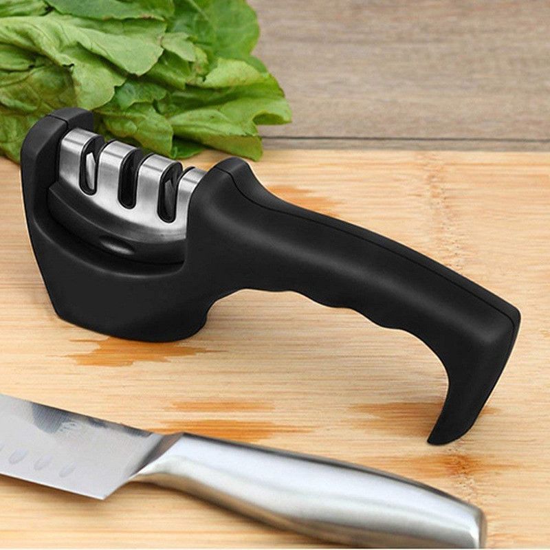 ELITEHOME 3 Stages Knife Sharpener Diamond and Stainless Steel Knife and Grinder Sharpener Knife Sharpening Steel  (Ceramic, Stainless Steel, Diamond)