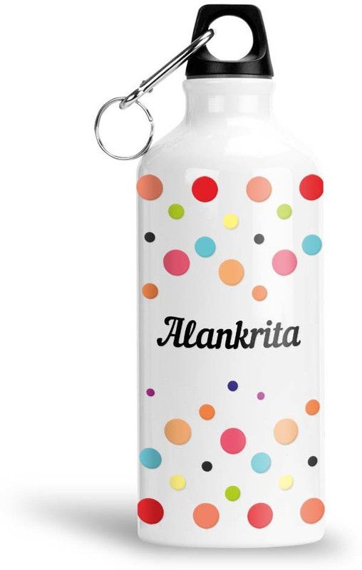 Furnish Fantasy ColorfulDot Aluminium Bottle - Best Happy Birthday Gift for Kids, Alankrita 600 ml Bottle  (Pack of 1, Multicolor, Aluminium)