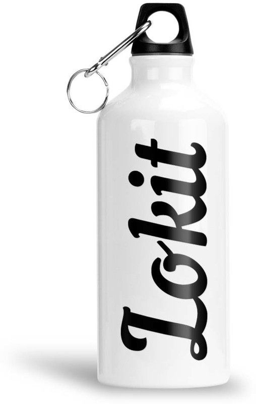 Furnish Fantasy Aluminium Water Bottle 750ml - Best Gift for Happy Birthday, Return Gift, Lokit 750 ml Bottle  (Pack of 1, White, Black, Aluminium)