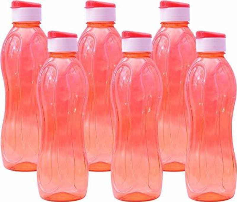 R.sons Plastic Spring Water Bottles, 900 Ml, Pack of 6, muilty colour 1000 ml Bottle  (Pack of 6, Red, Plastic)