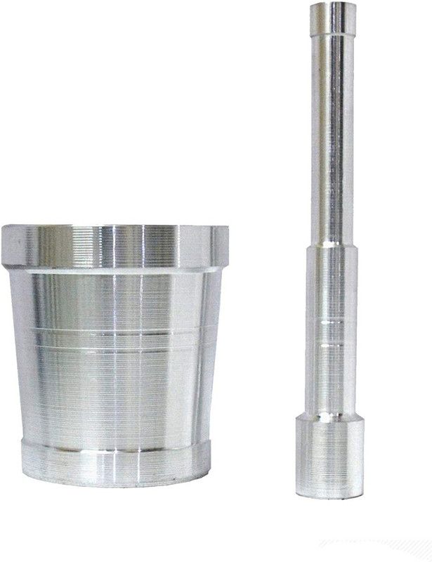 AXOLOTL Aluminium Kharal/Khalbatta/Mortar and Pestle/Imam Dasta/Ohkli Musal/Okhli Masher (Diameter) (3.2