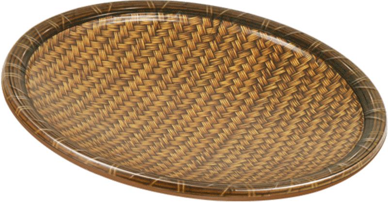 MILTON Melamine Manila Fruit Basket, 14 Inches, Bamboo Wiker Melamine Fruit & Vegetable Basket  (Brown)