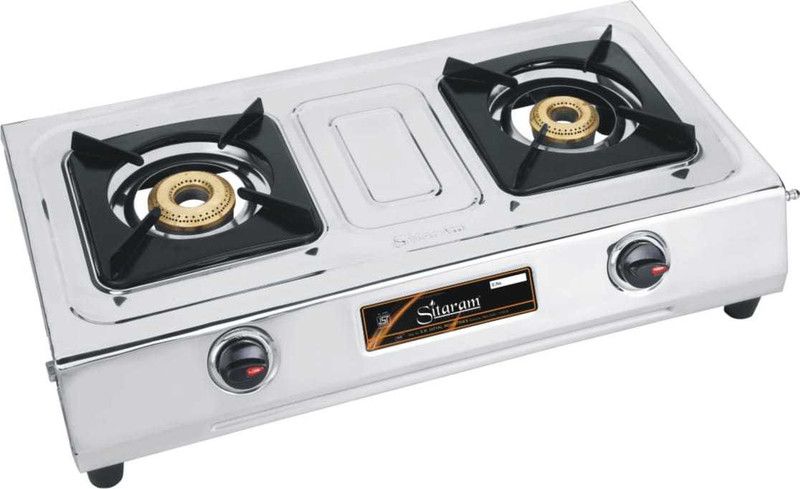 Sitaram 202 Stainless Steel Manual Gas Stove  (2 Burners)