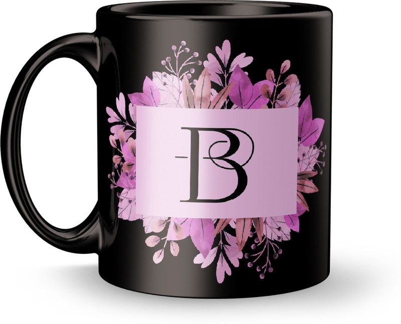 Radheshrakhi B Letter Design Printed Gift. Ceramic Coffee Mug  (320 ml)