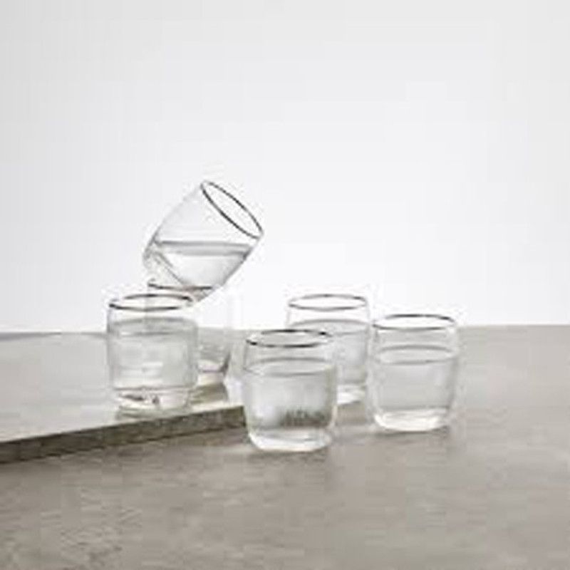NOGAIYA (Pack of 6) RISHAB6 Glass Set Water/Juice Glass  (250 ml, Glass, Clear)