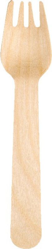 WOODYKRAFT Eco-Friendly, Biodegradable Cutlery, Chemical Free Disposable Wooden(Birch) Fork Pack of 200 - for Birthday Parties, Weddings and campings Disposable Wooden Dessert Fork