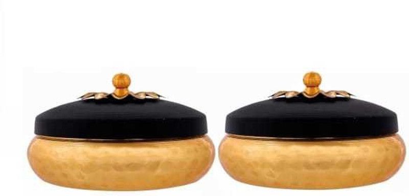 Habib Handicrafts - 250 ml Iron Grocery Container  (Gold)