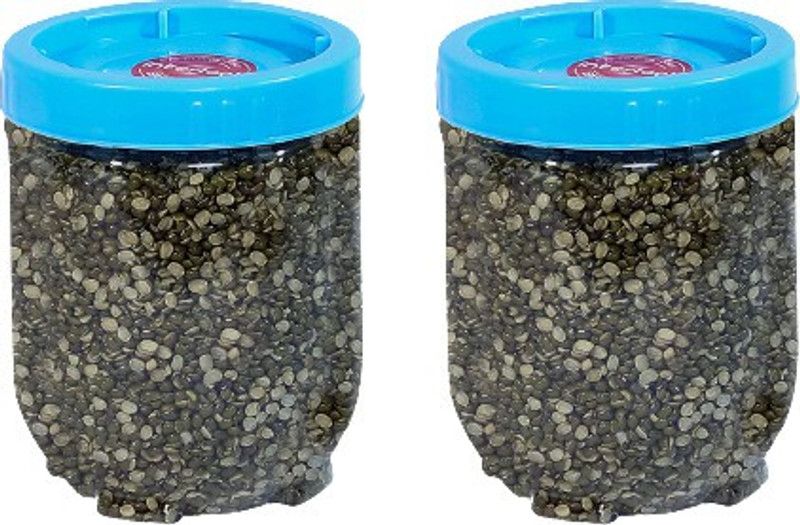 MAK7 Interlock- Easy Grip Airtight Storage Unbreakable Transparent Kitchen Use - 750 ml, 750 ml Plastic Grocery Container  (Pack of 2, Blue)