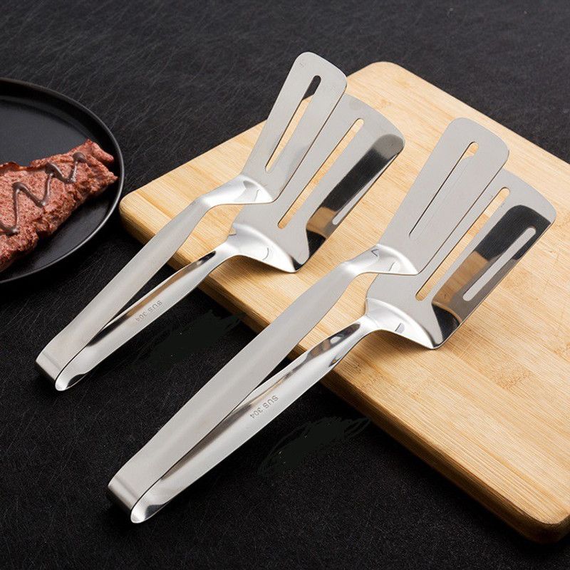 MobFest sided food Flipping Spatula Tongs Pies Bread Fish Pizza Clip Steak Clamp Stainless Steel 26 cm Utility Tongs (Pack of 2) 26 cm Utility Tongs  (Pack of 2)
