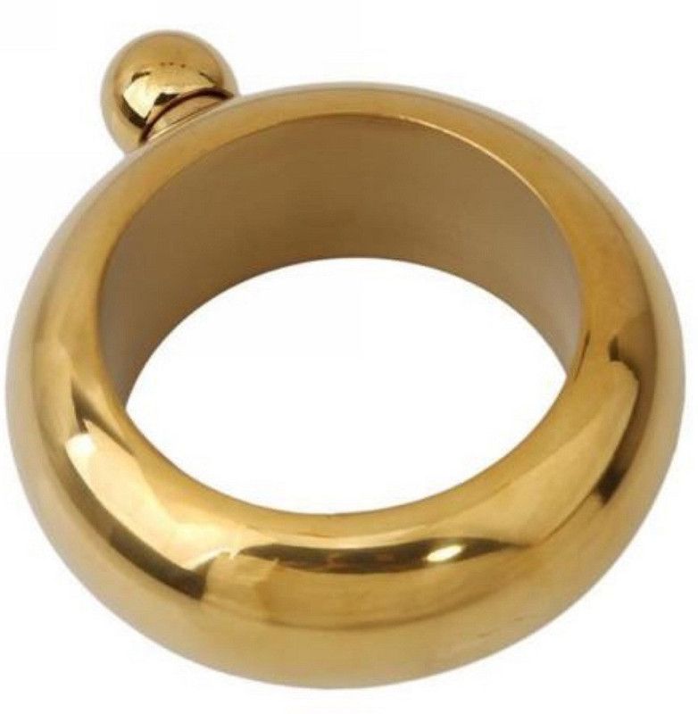 Protos Bracelet Bangle Steel Ladies Golden Drinks Holder Metal Hip Flask  (100 ml)