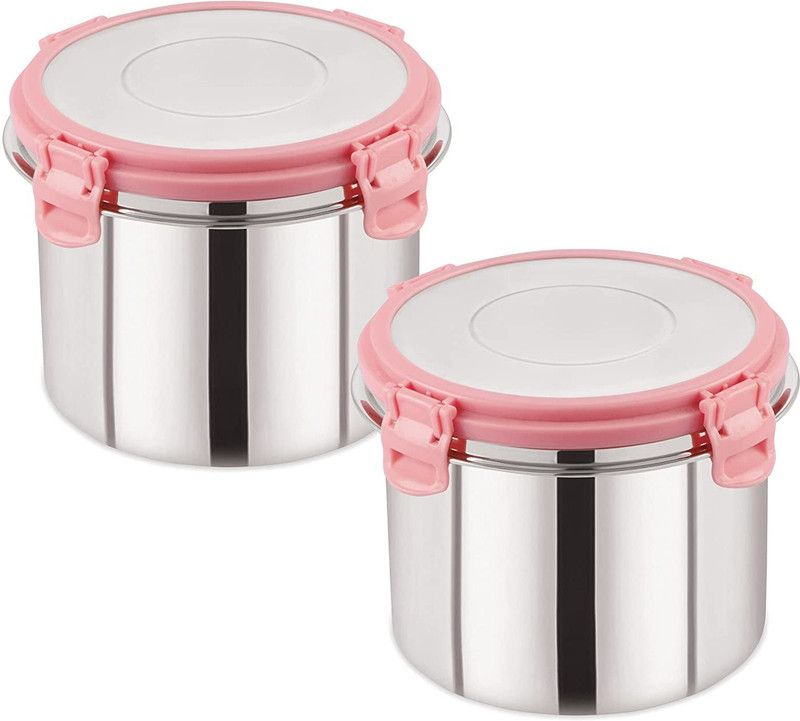 Marwall Steel Utility Container - 750  (Pack of 2, Pink)