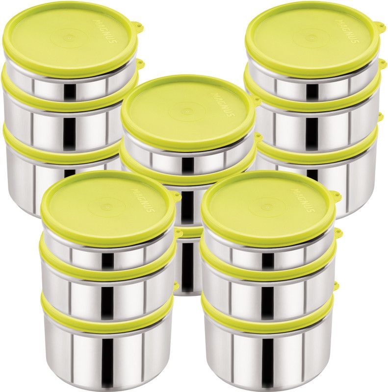 Magnus Steel Utility Container - 6100 ml  (Pack of 15, Green)