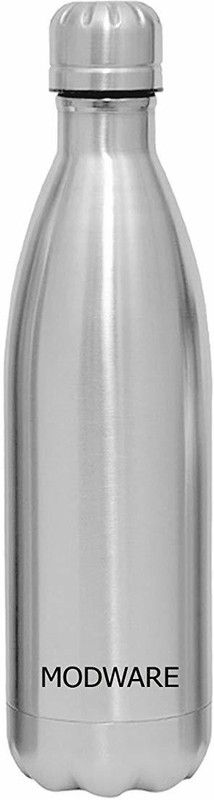 MODWARE Kool King Aluminium Vacuum Hot & Cold Bottle-500mls. 500 ml Bottle  (Pack of 1, Silver, Aluminium)