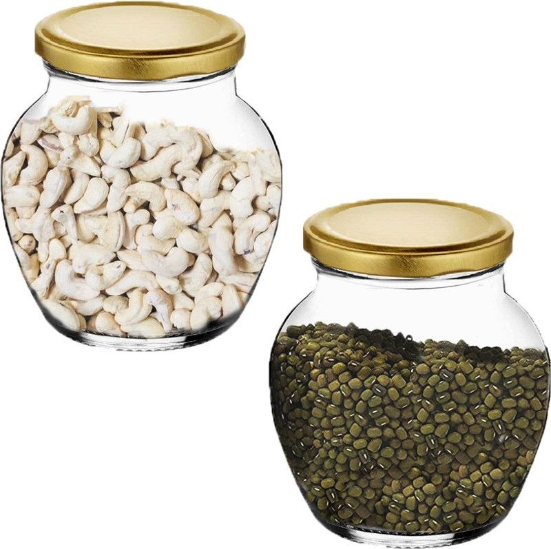 Wishmaster - 250 ml Glass Grocery Container  (Pack of 2, Clear)