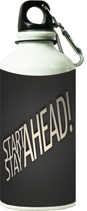 ShopBuzz Start Stay Ahead Printed Sipper Bottle 600 ml Bottle  (Pack of 1, Multicolor, Steel)
