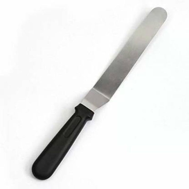 BAKERS4U 8" Angular Professional Stainless Steel Cake Palette Knife Icing Spatula Variety Set & Cake Decorating Tools Lifting Spatula  (Pack of 1)
