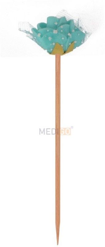 Medigo Eating Wooden Vietnamese Chopstick  (Blue, Brown Pack of 25)