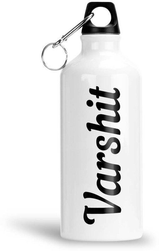 Furnish Fantasy Aluminium Water Bottle 750ml-Best Gift for Happy Birthday, Return Gift, Varshit 750 ml Bottle  (Pack of 1, White, Black, Aluminium)