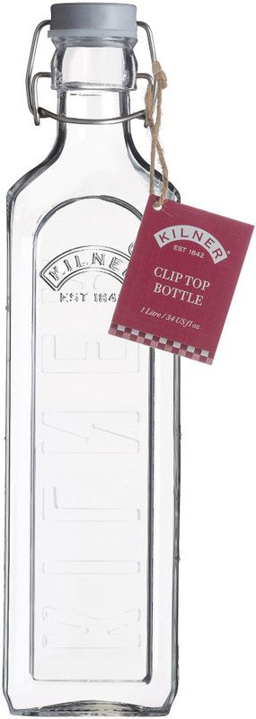 Kilner SQUARE CT BOTTLE (N) 1LTR 1000 ml Bottle  (Pack of 1, Clear, Glass)