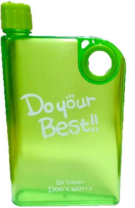 GIRLSHINER NOTEDOOK WATER BOTTLESPORT 380 ml Flask  (Pack of 1, Green, Plastic)