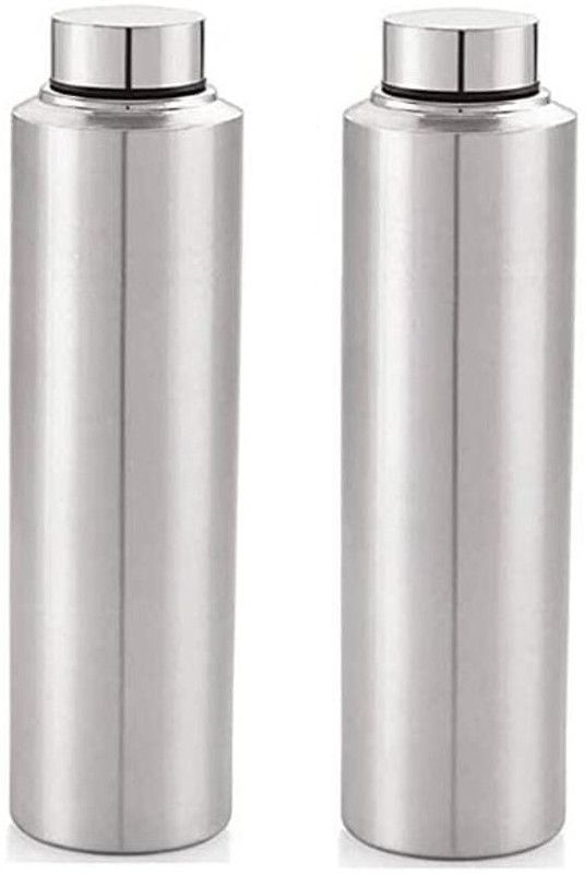 Dynore Stainless Steel 750 ml of Fridge Bottle- Set of 2 750 ml Bottle  (Pack of 2, Silver, Steel)
