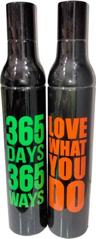 PAP MAGIC Plastic Water Bottle Pack of-2 1000 ml Bottle  (Pack of 2, Multicolor, Plastic)