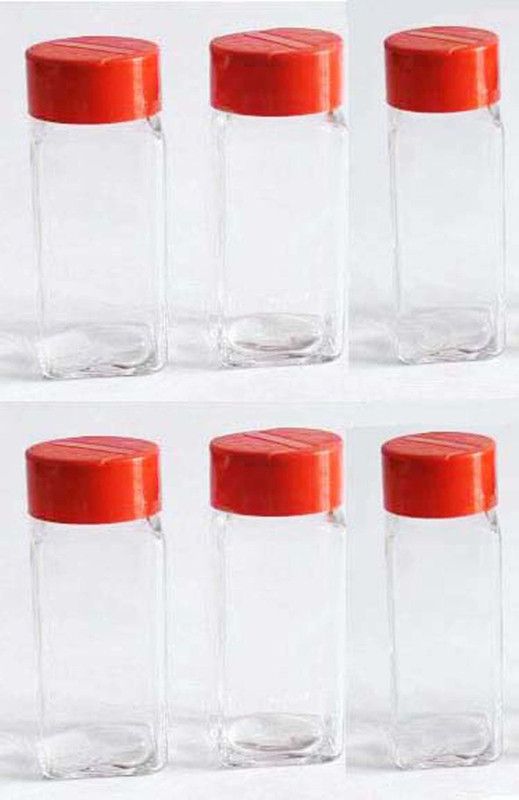 DESIGNCO OVERSEAS Glass Honey Jar - 100 ml  (Pack of 6, Clear)