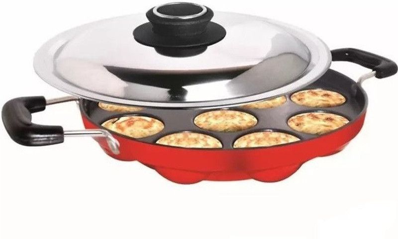 Bluebells India Paniyaram | Ponganal Maker | Appam Pan | Aebleskiver Maker | Pan Cake Maker | Kuzhi Paniyaram | Paddu Tawa Taper Fry Pan Non-Stick Coated Cookware Set  (Aluminium, 1 - Piece)