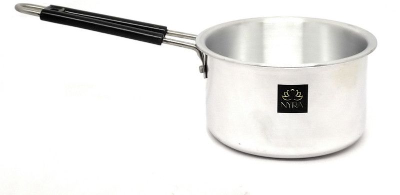 Nyra Aluminum Sauce Pan Multipurpose Tea Pan Chaidan with Strong PVC Riveted Handle Sauce Pan 16 cm diameter 1.2 L capacity  (Aluminium, Induction Bottom)