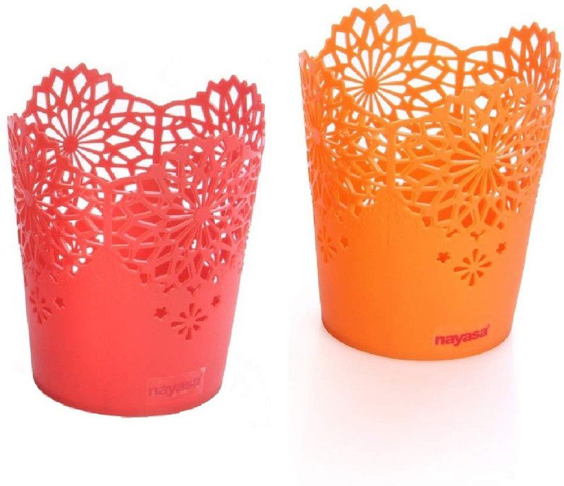 NAYASA LACY TALL Basket set Storage Basket  (Pack of 2)