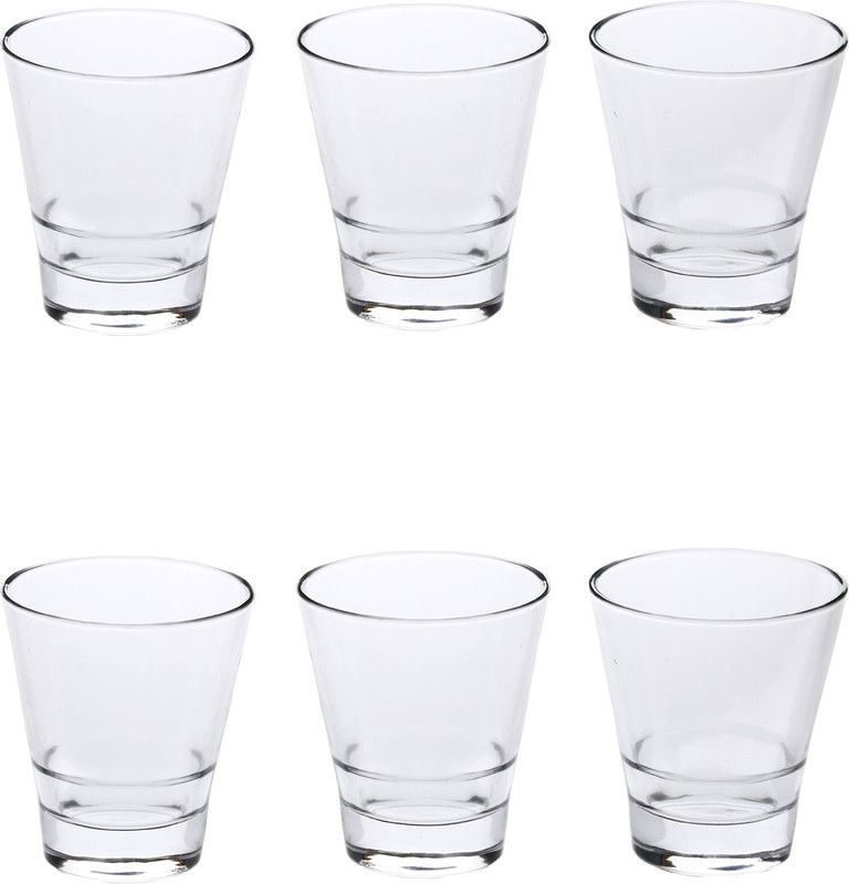 Somil (Pack of 6) Glass-BB6 Glass Set Water/Juice Glass  (210 ml, Glass, Clear)