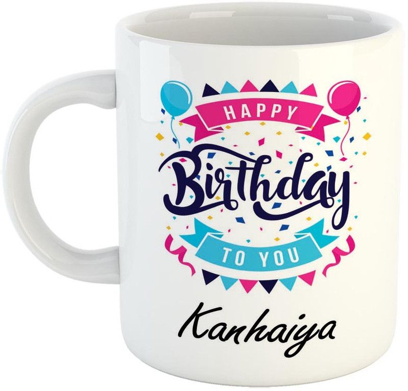 FABTODAY Best Personalised Gift for Birthday, Name - Kanhaiya Ceramic Coffee Mug  (350 ml)