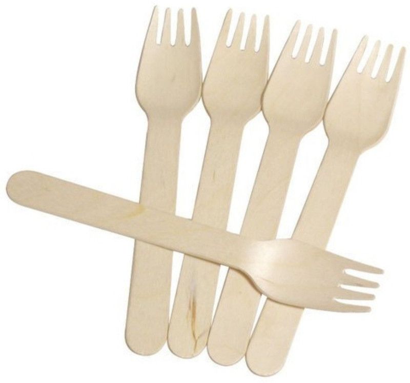 Abhilash wf0022 Disposable Wooden Fruit Fork Set  (Pack of 100)
